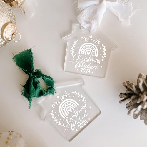 Jasilon Personalized Babys 1st Christmas Ornament