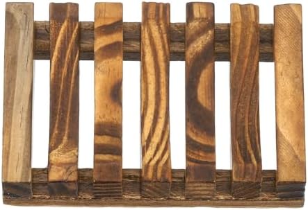 Uxcell Wooden Soap Tray 1Pcs - Retro Design Bamboo Soap Dish