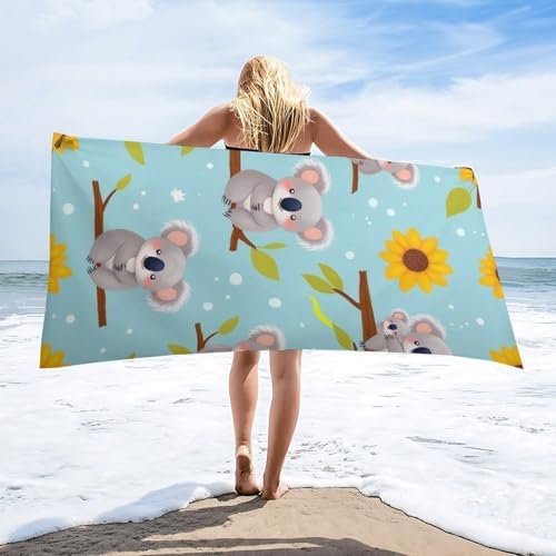 4SEE Extra Large Light Weight Beach Towels with Koala Bear Design