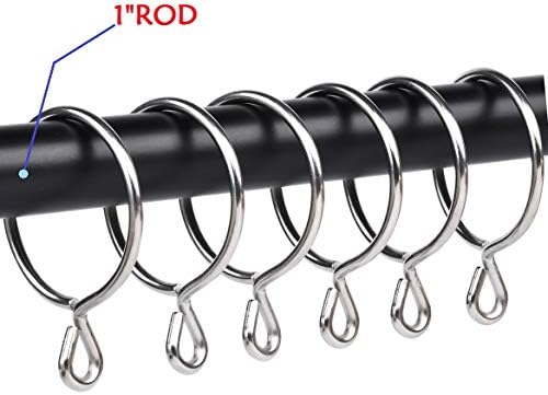 Curtain Rings with Eyelet - 23 Satin Nickel Set of 28