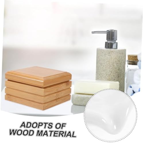 TINEASUR Wood Soap Holder for Bathroom and Kitchen