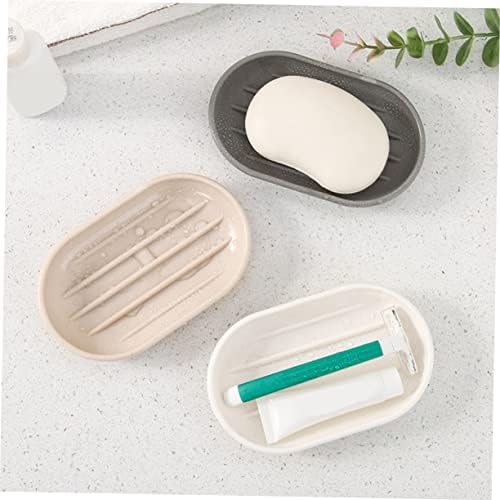 BESTYASH Beige Oval Soap Dish with Drainage 1