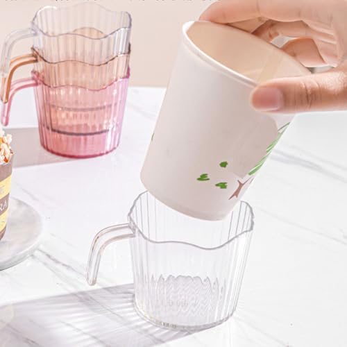 Luzen 4Pcs Plastic Cup Holder with Heat Insulation and Grip Handle