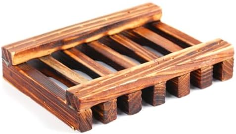 Cabilock Bamboo Soap Stand Natural Wood Holder for Bathroom Kitchen