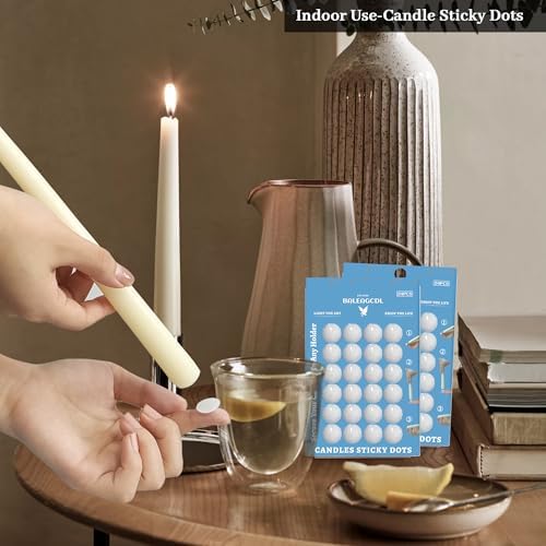 FLAMMUL Candle Glue Dots Set of 96 for Taper Candles