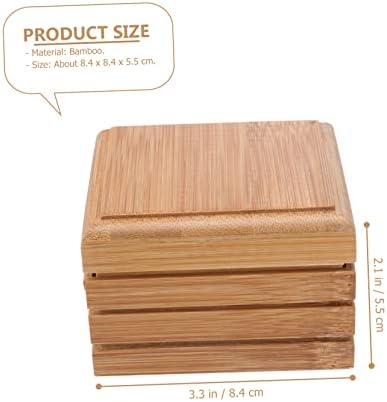 SHOWERORO Bamboo Soap Rack with Lid Holder