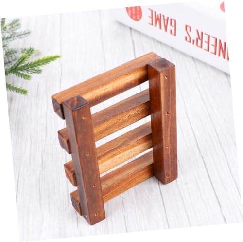 Cabilock Retro Wooden Soap Dish Holder for Shower