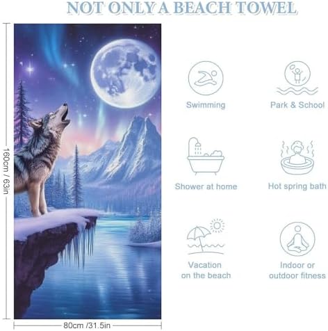 4SEE Premium Double-Sided Velvet Beach Towel