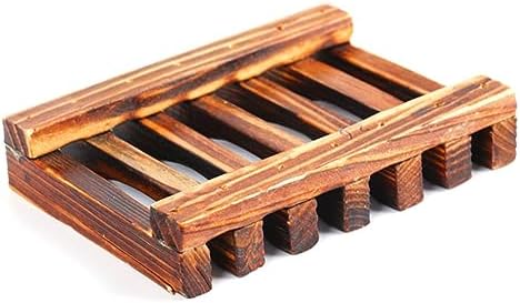 IMIKEYA 2PCS Wood Soap Dish with Drainage for Kitchen Bathroom