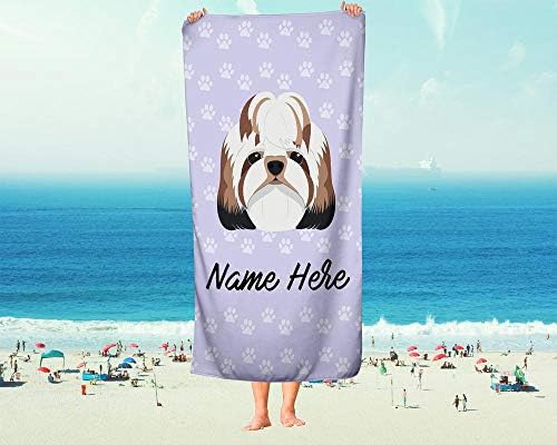 Personalized Corner Extra Large Pet Shihtzu Towel for Kids