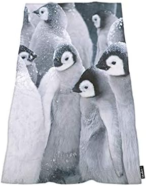 Moslion Comfy Bath Towels Winter Cute Penguins Soft Towel for Women Men