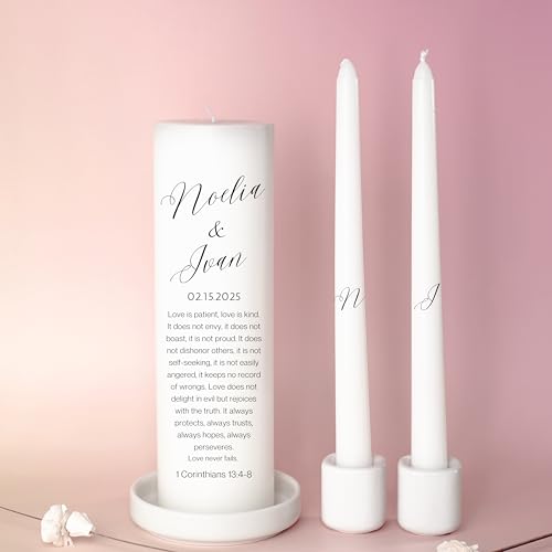 Lightit Studio Unity Candles Wedding Set 3x9 and 10 Taper Candles