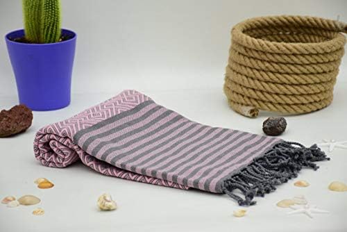 RAY SILVER 4-Pack Turkish Beach Towels 40x71 100 Cotton