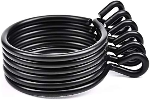 JushengXMX Curtain Rings - 23 Black Metal Set of 14