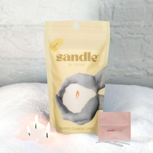 Foton Sandle Pearled Candle 10 Oz 15 Wicks Non Toxic 60 Hour Burn