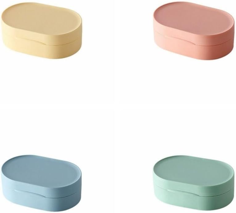 Travel Soap Box Holder Case - Leak Proof Round Soap Dishes Container