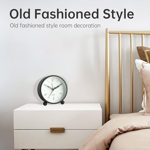 JALL Analog Alarm Clock with Night Light and Silent Hand 1