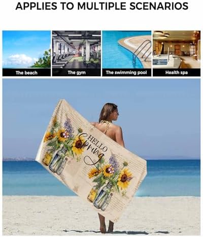 ZOE GARDEN Sunflower Lavender Bathroom Towel Set 3pc