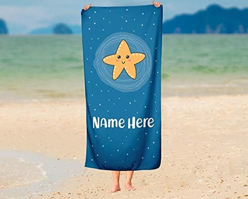 Extra Large Personalized Starfish Towel for Kids and Adults