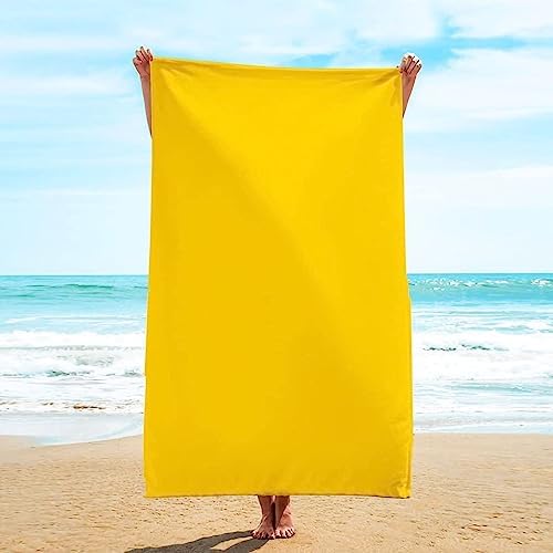 Yellow Pattern Beach Towel 28x60 Inch