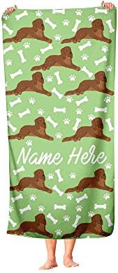 Personalized Pet Golden Retriever Towel for Kids