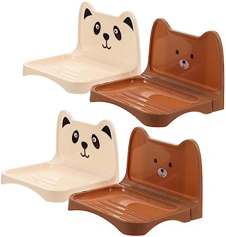4pcs Wall-Mounted Bar Soap Stand Anti-Slip Dish Organizer 1