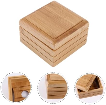 FONDOTIN Bath Shower Soap Box Wooden Holder