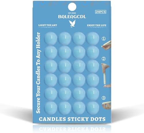 Candle Sticky Dots - Blue Wax Adhesive Dots for Taper Candles