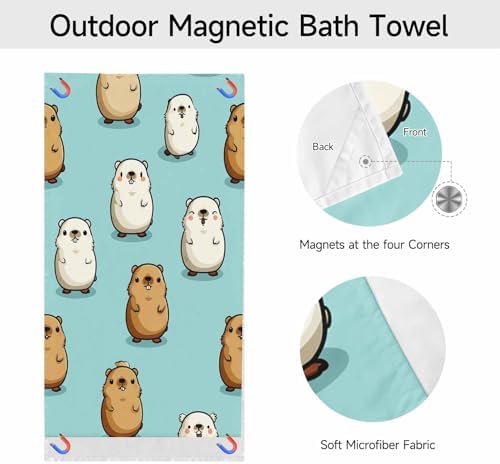 Magnetic Hamster Bath Towel - Beach Camping Friendly