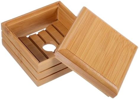 Wooden Soap Dish Sturdy Draining Holder for Kitchen Bathroom