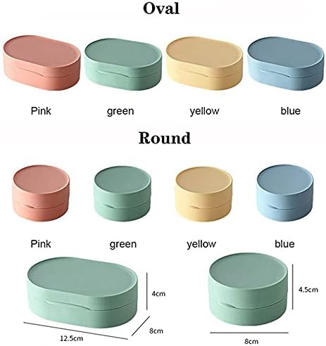 Sealed Round Soap Dish Holder with Lid for Bathroom and Travel Use