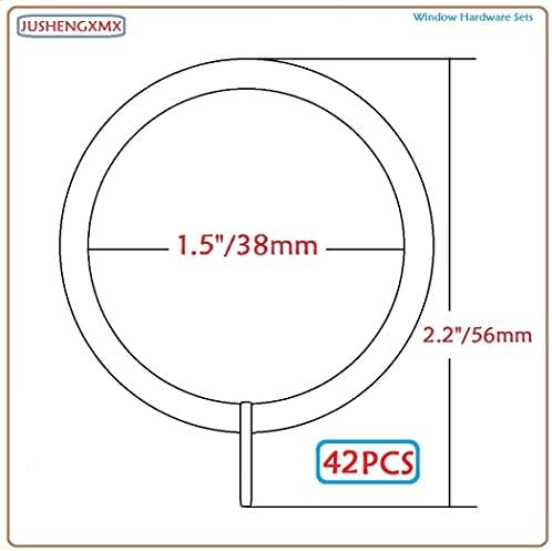 42Pcs Gold Metal Flat Curtain Ring with Eyelet 1