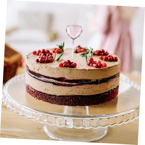 8pcs 3D Heart Birthday Candles for Cake Decorations
