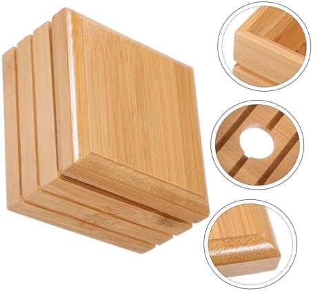Wooden Soap Dish Sturdy Draining Holder for Kitchen Bathroom