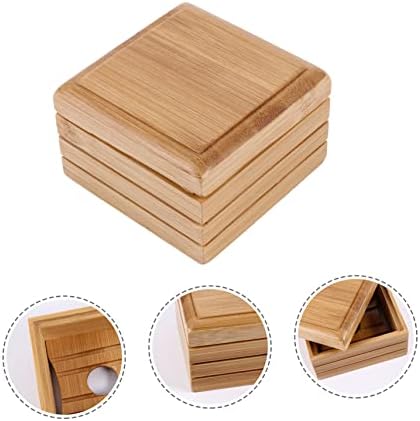 Beatifufu Bamboo Lid Soap Dish with Drainage