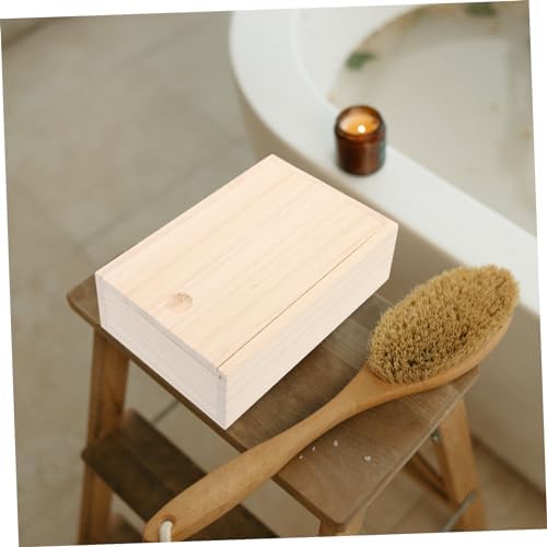GLEAVI Natural Wood Soap Dish with Pullout Lid 1