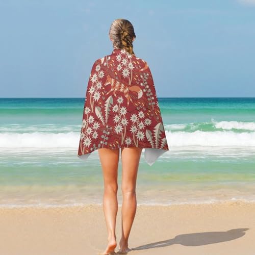 ERHN Cartoon Fox Red Beach Towel 130 x 80cm