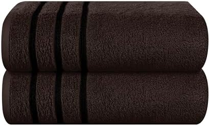 MyOwn Cotton 2 Pack Oversized Bath Towel Set - Chocolate Brown 1