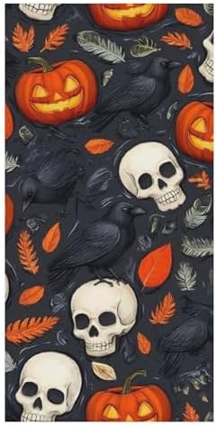 Extra Large Beach Towels with Halloween Raven Design
