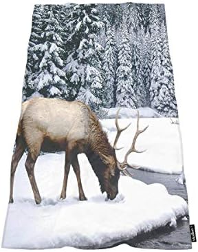 Moslion Elk Pattern Bath Towel 64x32 Inches