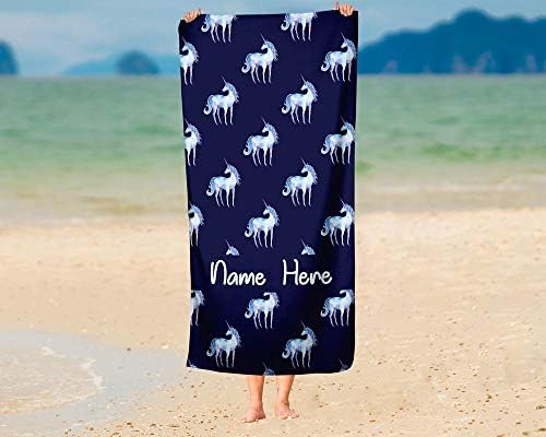 Extra Large Personalized Unicorn Towel for Kids and Adults