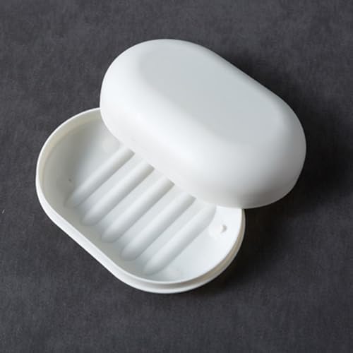 Portable Soap Dish with Leakproof Lid for Travel and Home Use