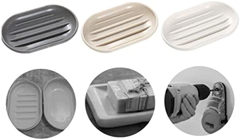 Oval PP Soap Dish for Bathroom Countertop
