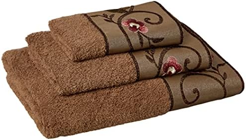 Popular Bath 3-Piece Towel Set Larissa Collection Rose Design