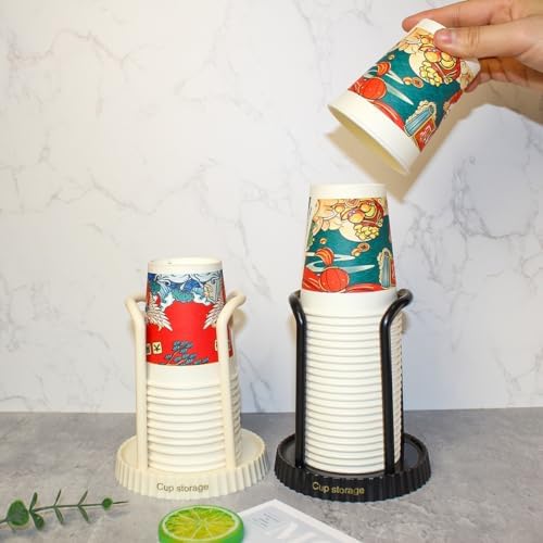 2-Pack Plastic Bathroom Cup Dispenser for 3-7 oz Cups