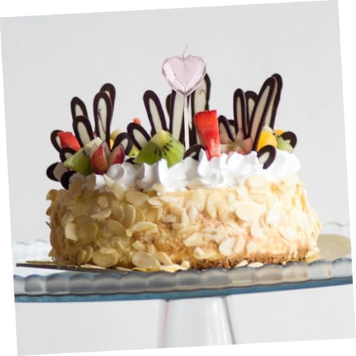 8pcs 3D Heart Birthday Candles for Cake Decorations
