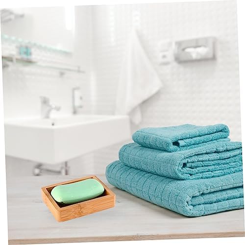 BRIGHTFUFU Bamboo Soap Holder with Self-Draining Design