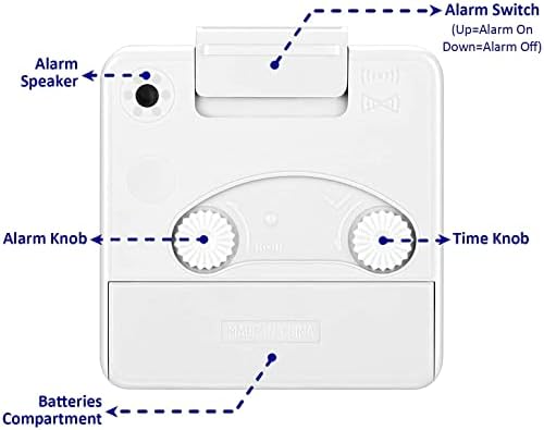 Jisile Ultra Small Analog Alarm Clock 225 Inch