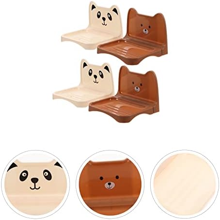 4pcs Wall-Mounted Soap Holder Bathroom Organizer