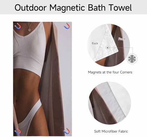 PolXmyxor Magnetic Beach Towel with Buckle 27x52